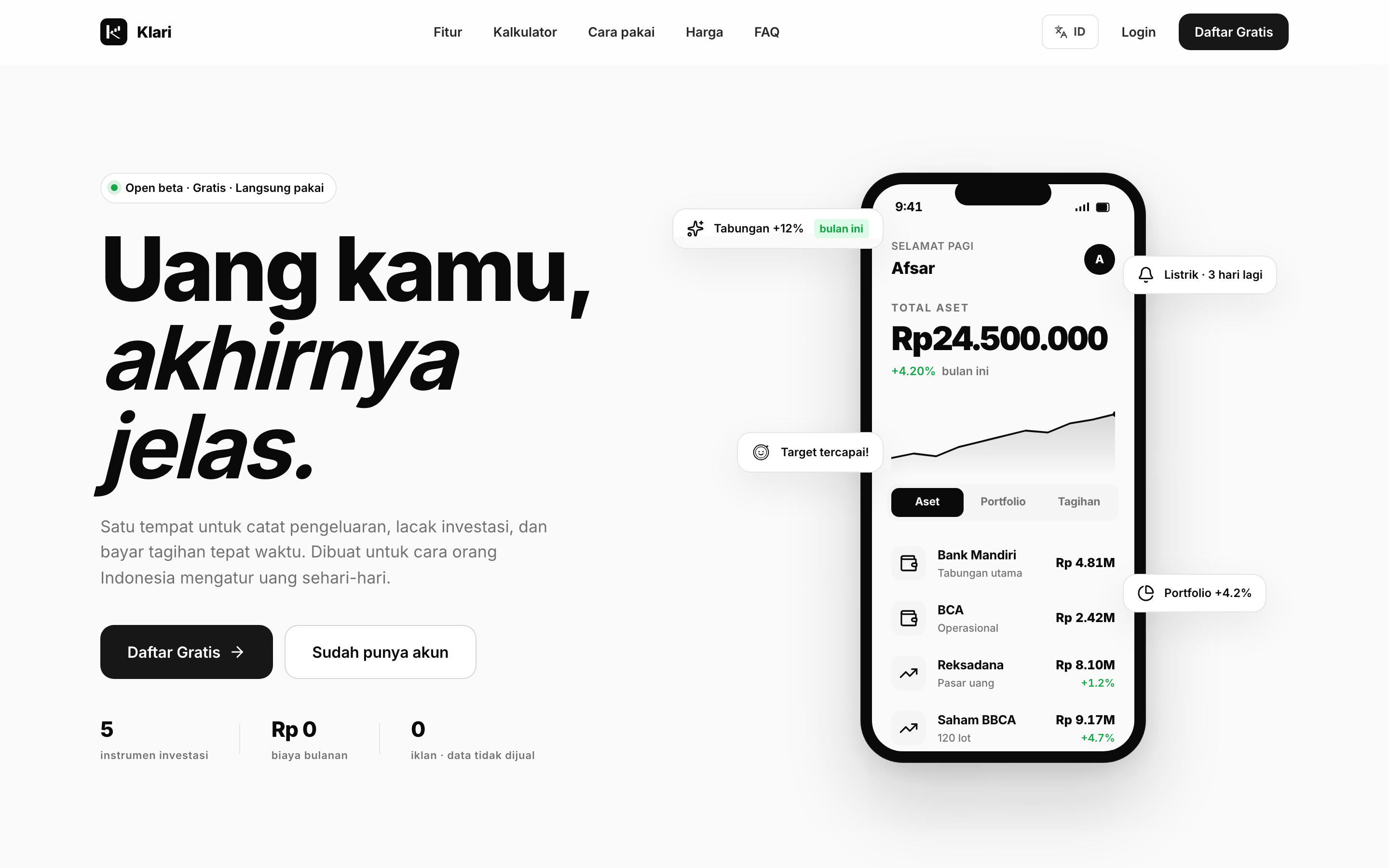 Klari.id — project screenshot