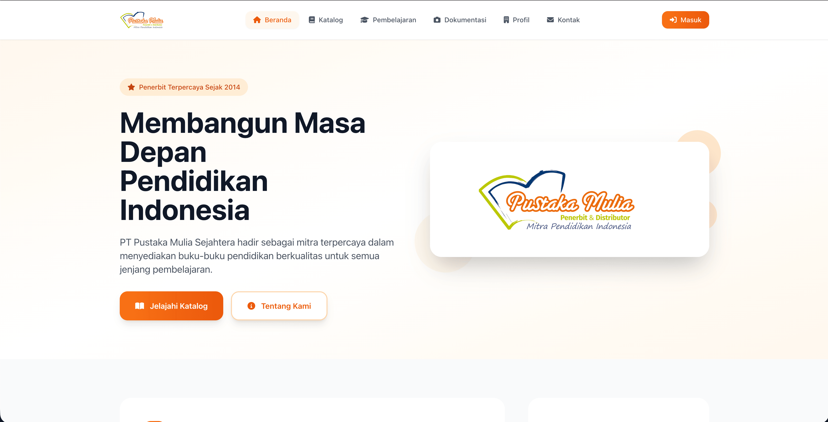 Pustaka Mulia Website — project screenshot